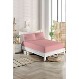 Homenup 90X190 Renkli Tek Kişilik Kapitoneli Fitted Pamuklu Yatak Korucu Alez Pembe - 90 x 190 cm
