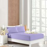 HOMENUP Tek Kişilik Çift Kişilik Lastikli Çarşaf Takımı Nevresim Kumaşı Pamuk Polyester 90x190 100x200 120x200 140x200 150x200 160x200 180x200 200x200 (Lila, 180x200 Battal Boy)