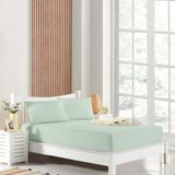 HOMENUP Tek Kişilik Çift Kişilik Lastikli Çarşaf Takımı Nevresim Kumaşı Pamuk Polyester 90x190 100x200 120x200 140x200 150x200 160x200 180x200 200x200 (Mint Yeşili, 180x200 Battal Boy)