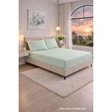 HOMENUP Tek Kişilik Çift Kişilik Lastikli Çarşaf Takımı Nevresim Kumaşı Pamuk Polyester 90x190 100x200 120x200 140x200 150x200 160x200 180x200 200x200 (Mint Yeşili, 90x190 Tek Kişilik)