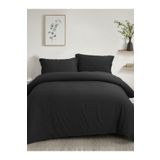 HOMENUP Tek Kişilik Yorgan Kılıfı 160x220 Siyah