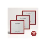 HOMEPACK 25X25 CM Kırmızı Ahşap Çerçeveli Poster Çerçevesi, 3 Parça Boş Çerçeve, KIRMIZI-ÇERÇEVE-25X25