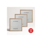 HOMEPACK 30X30 CM Doğal Ahşap Çerçeveli Poster Çerçevesi, 3 Parça Boş Çerçeve, AHŞAP-ÇERÇEVE-30X30