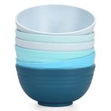 Homestockplus Kırılmaz Tahıl Kaseleri 24 oz Mikrodalga ve Bulaşık Makinesinde Yıkanabilir BPA İçermeyen Çevre Dostu Buğday Hasır Kasesi Çorba, Yulaf Ezmesi, Makarna ve Salata Servisi için Çeşitli