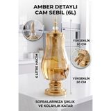 HomeTarz Cam Sebil - Yağlık, Şerbetlik, Sürahi - 6 Litre, 50 CM-2