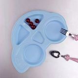 HomeTarz Plastik Mama Tabağı 4 Bölmeli Pratik Bebek Yemek Tabağı Çocuk Kahvaltı Tabağı BPA İçermez