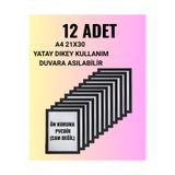 Hometaş Ev Ürünleri 12 ADET A4 21X30 FOTOĞRAF ÇERÇEVESİ DİPLOMA SERTİFİKA ÇERÇEVESİ DUVARA ASLABİLİR