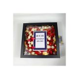 Hometaş Ev Ürünleri 25x25 Dış Ölçü 10x15 fotğraf Bölümlü Derin Anı Çerçevesi Gül Kutusu İsteme Çiçegi Çerçevesi
