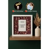 Hometaş Ev Ürünleri 25x25 Fotoğraf ve Led Hediyeli 15x10 Fotoğraf Bölümlü Anı Çerçevesi
