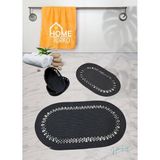 HomeTurko 2'li Takım Jüt, Hasır, Paspas, Banyo Paspası, Banyo Paspas Takımı Ve Banyo Sepeti Antrasit