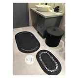 HomeTurko 3'lü Jüt, Hasır Banyo Paspas Takımı, Yıkanabilir Paspas Takımı, Hediyelik Ev Eşyası, Çeyizlik Paspas