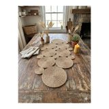 Homever Repatt 90x40cm Hasır Jüt Salon Mutfak Masa Sehpa Örtüsü / Runner / Ranır