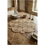 Homever Roundy 90cm Yuvarlak Hasır Jüt Salon Mutfak Masa Örtüsü / Runner / Ranır