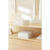 Homewave 2 Adet Gri Pötikare Baza Altı Valiz Düzenleyici Destekli Kutu Hurç Set 31x38x12
