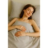 Homewell %100 Doğal Anadolu Pamuğu Hipoalerjenik Terletmeyen Battal Boy Nevresim Takımı Gri Puantiyeli - 220 x 240 cm