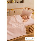 Homewell %100 Doğal Anadolu Pamuğu Hipoalerjenik Terletmeyen Bebek Nevresim Takımı Pembe Puantiyeli - 100 x 150 cm
