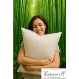 homewell %100 Saf Bambu Hipoalerjenik Ekstra Kılıflı Yastık Krem