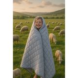 Homewell %100 Saf Ingiliz Yünü Hipoalerjenik Özellikli Yıkanabilir Tek Kişilik Yorgan Gri - 155 x 215 cm