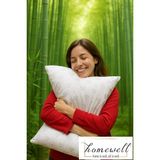 Homewell Saf Bambu Hipoalerjenik Ekstra Kılıflı Yastık Dimond Elmas Desen - 50 x 70 cm - Beyaz