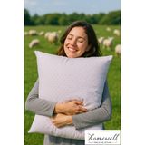 Homewell Saf Ingiliz Yünü Hipoalerjenik Ekstra Kılıflı Yastık Gri - 50 x 70 cm