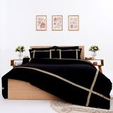 Homewell Versay Brown Leo Özel Tasarım Nevresim Takımı Çift Kişilik Siyah & Kahve Leopar - 200 x 220 cm - Altın