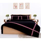 Homewell Versay Pınk Leo Özel Tasarım Nevresim Takımı Çift Kişilik Siyah & Pembe Leopar - 200 x 220 cm
