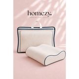 Homezy Çift Boyun Destekli Visco Yastık | Özel Çantalı Ortopedik Boyun Destekli 35X55CM Diamond Visco Yastık - Beyaz