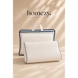 Homezy Özel Çantalı Visco Yastık | Ortopedik Boyun Destekli 30X50CM Diamond Visco Yastık - Beyaz
