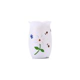 Homi Kalemlik Çiçekli Poliresin Model Ofis Gereci 7X7X10CM, Beyaz - Standart