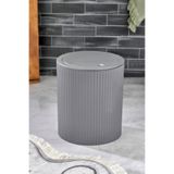 Homie ESTE - Çizgili Yuvarlak Kapaklı Klik Çöp Kovası Banyo Mutfak