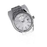 Homies Fosforlu Hediyelik Rolex Modeli Erkek Saat Seti Gümüş Renk Çelik Kordon - Hediye Bileklik Hme2068C1 Gümüş Beyaz