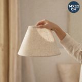 Homing 22 cm Kumaş Abajur Başlığı Natürel Renkli Ev ve Ofis Kullanımı İçin Modern Tasarım