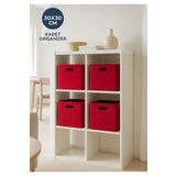Homing 4 Adet Narçiçeği Rengi Çok Amaçlı Keçe Organizer Dolap İçi Düzenleyici Sepet Seti 30x30 Cm