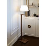 Homing Ayd-3133 Krem Pi Ahşap Gövdeli Kumaş Başlıklı Lambader