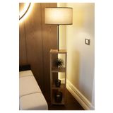 Homing Ayd-3150 Dekoratif Raflı Vizon Kumaş Lambader
