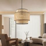 Homing AYD-3336 Açık Kahverengi Modern Serisi Hazeran Rattan Sarkıt Avize