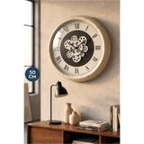 HOMİNG Bienne 50 cm Büyük Boy Vintage Duvar Saati 242524