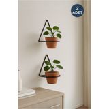HOMİNG Duvar Tipi Metal Saksılık Çiçeklik Seti Mini Seh-4612