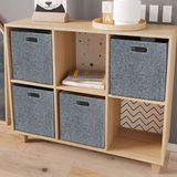 Homing Gri Çok Amaçlı Keçe Organizer Dolap Içi Düzenleyici 4'lü Sepet Seti 24 x 24 cm