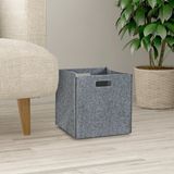 Homing Gri Keçe Organizer Dolap İçi Düzenleyici Sepet 24X24 cm Taşınabilir ve Katlanabilir