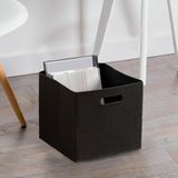 Homing Keçe Sepet Organizer Dolap Içi Düzenleyici 24X24 cm Tekli Siyah