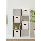 Homing Krem 4 Adet Çok Amaçlı Keçe Organizer Dolap İçi Düzenleyici Sepet Seti // 30x30 Cm