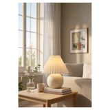 HOMİNG Krem Carpi Pileli Kırçıllı Başlık Abajur 241945