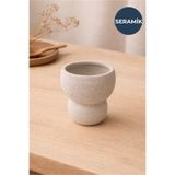 HOMİNG Nido Gri Tasarım Seramik Saksı 242468