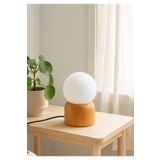 HOMİNG Nuuq Nordic Style El Yapımı Ahşap Üzeri Cam Abajur 241602