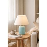 HOMİNG Ocean Soft Blue Seramik Abajur Krem