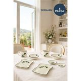 HOMİNG Oliva Zeytin Desenli 2 Kişilik Mini Kahvaltı Tost Takımı 242392