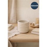 HOMİNG Orbis Tasarım Seramik Saksı Çiçeklik 12 cm 242466