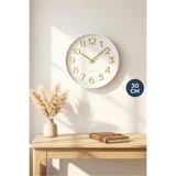 HOMİNG Quin Beyaz Modern Duvar Saati 30 cm