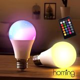 Homing Rgb Multicolor Kumandalı LED Ampul 9 W E-27 6500K Renk Sıcaklığı ile Enerji Tasarruflu - Beyaz